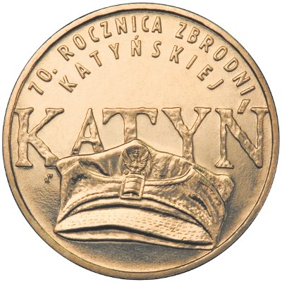 2 zł, 70. rocznica zbrodni katyńskiej, 2010