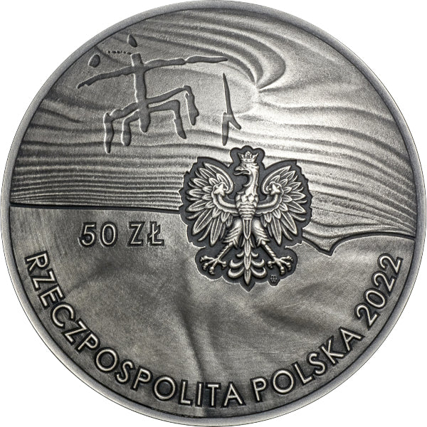 50 zł, 100. rocznica odkrycia zespołu pradziejowych kopalni krzemienia pasiastego „Krzemionki”, 2022